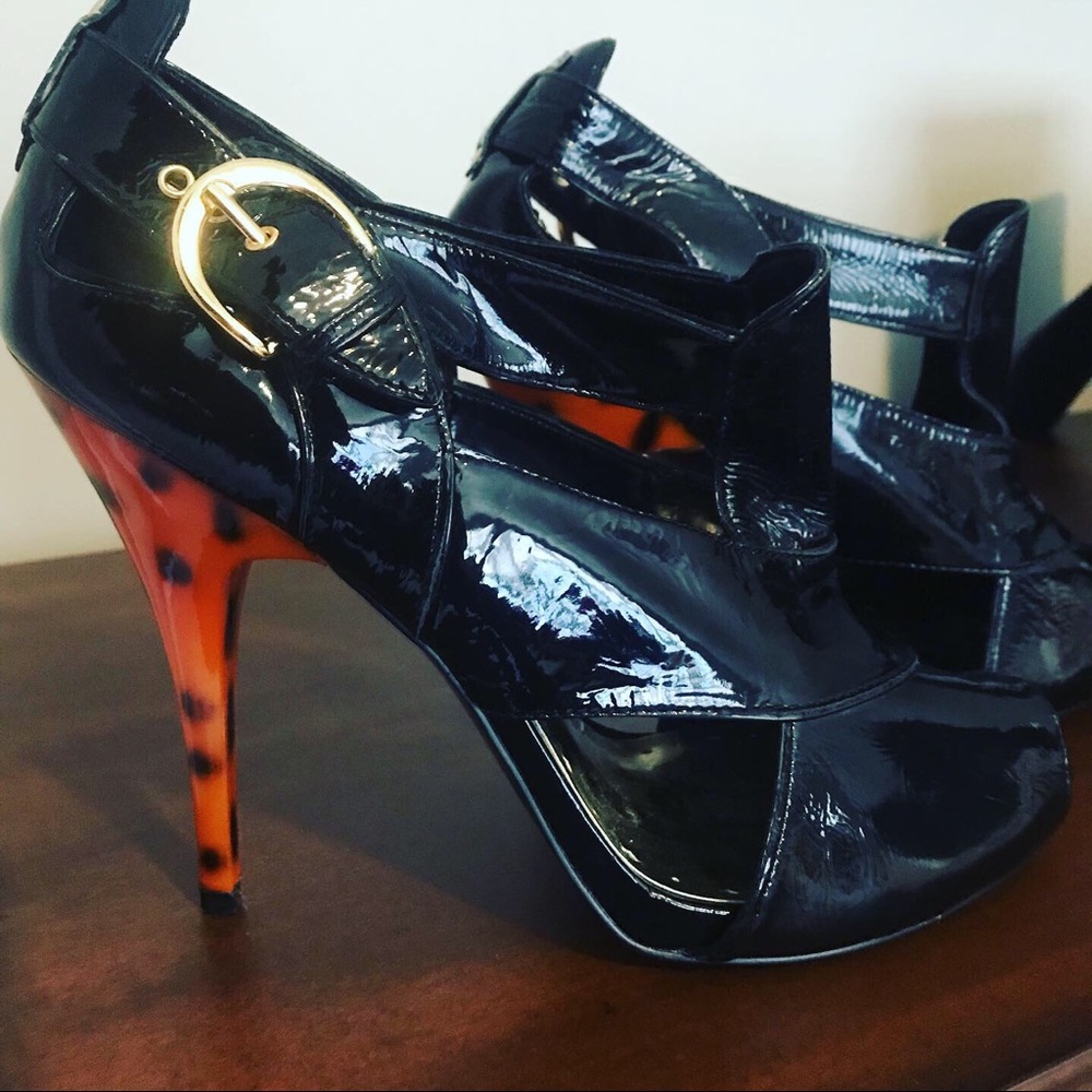 BCBG Girls Black Patent Leather Bootie